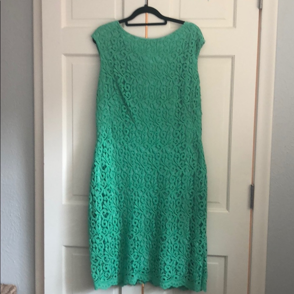 Ralph Lauren Green Lace Dress 16